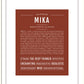 Mika | Name Art Print