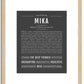 Mika | Name Art Print