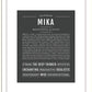 Mika | Name Art Print