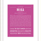 Mika | Name Art Print