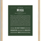 Mika | Name Art Print