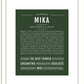 Mika | Name Art Print