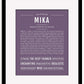 Mika | Name Art Print