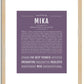 Mika | Name Art Print