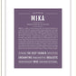 Mika | Name Art Print
