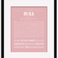 Mika | Name Art Print