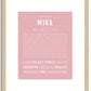 Mika | Name Art Print