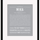 Mika | Name Art Print