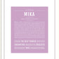 Mika | Name Art Print
