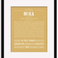 Mika | Name Art Print
