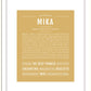 Mika | Name Art Print