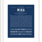 Mika | Name Art Print