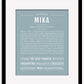 Mika | Name Art Print
