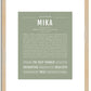 Mika | Name Art Print