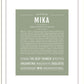 Mika | Name Art Print