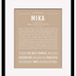Mika | Name Art Print