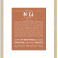 Mika | Name Art Print