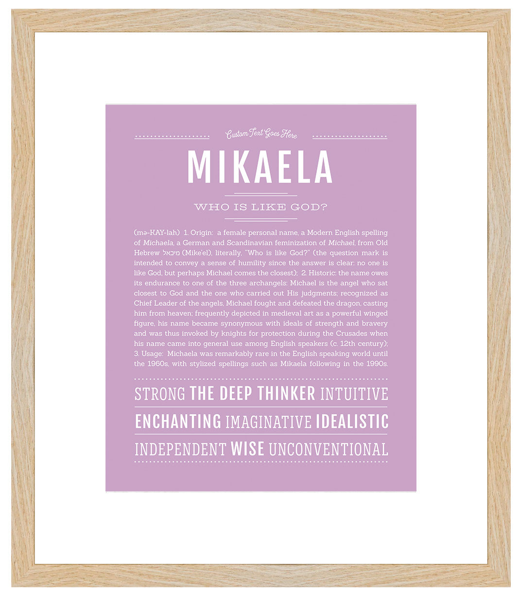 Mikaela | Name Art Print