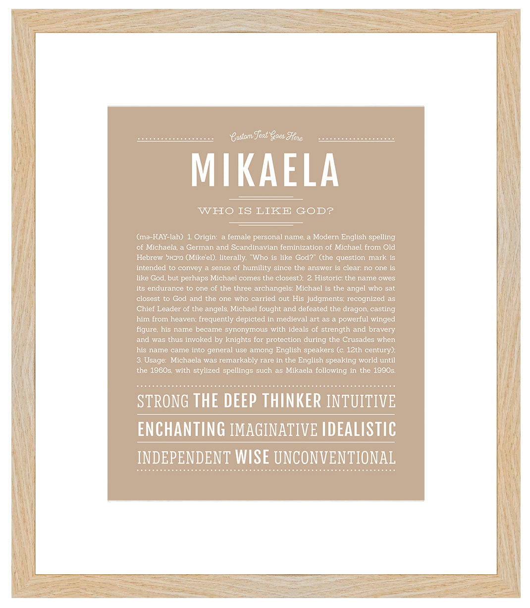 Mikaela | Name Art Print