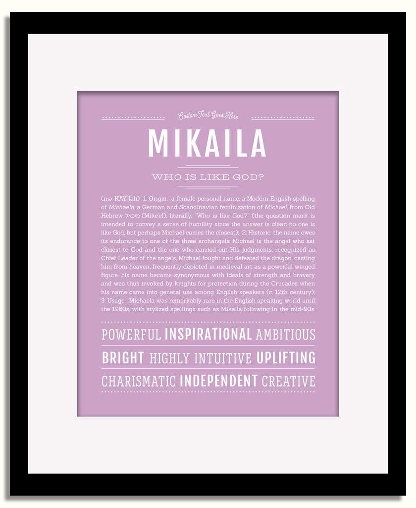 Frame Options | Lilac | Black Frame, Matted