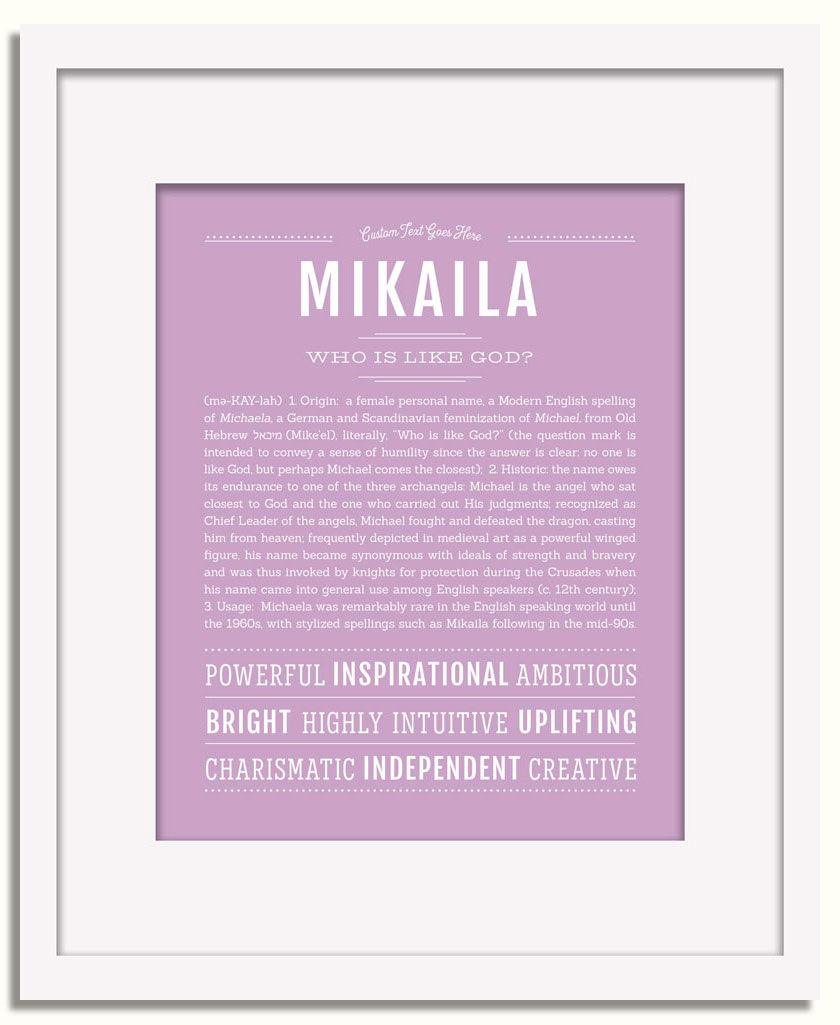 Frame Options | Lilac | White Frame, Matted