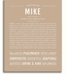 Mike | Name Art Print – Name Stories