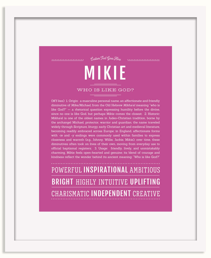Frame Options | Dark Pink | White Frame, Matted