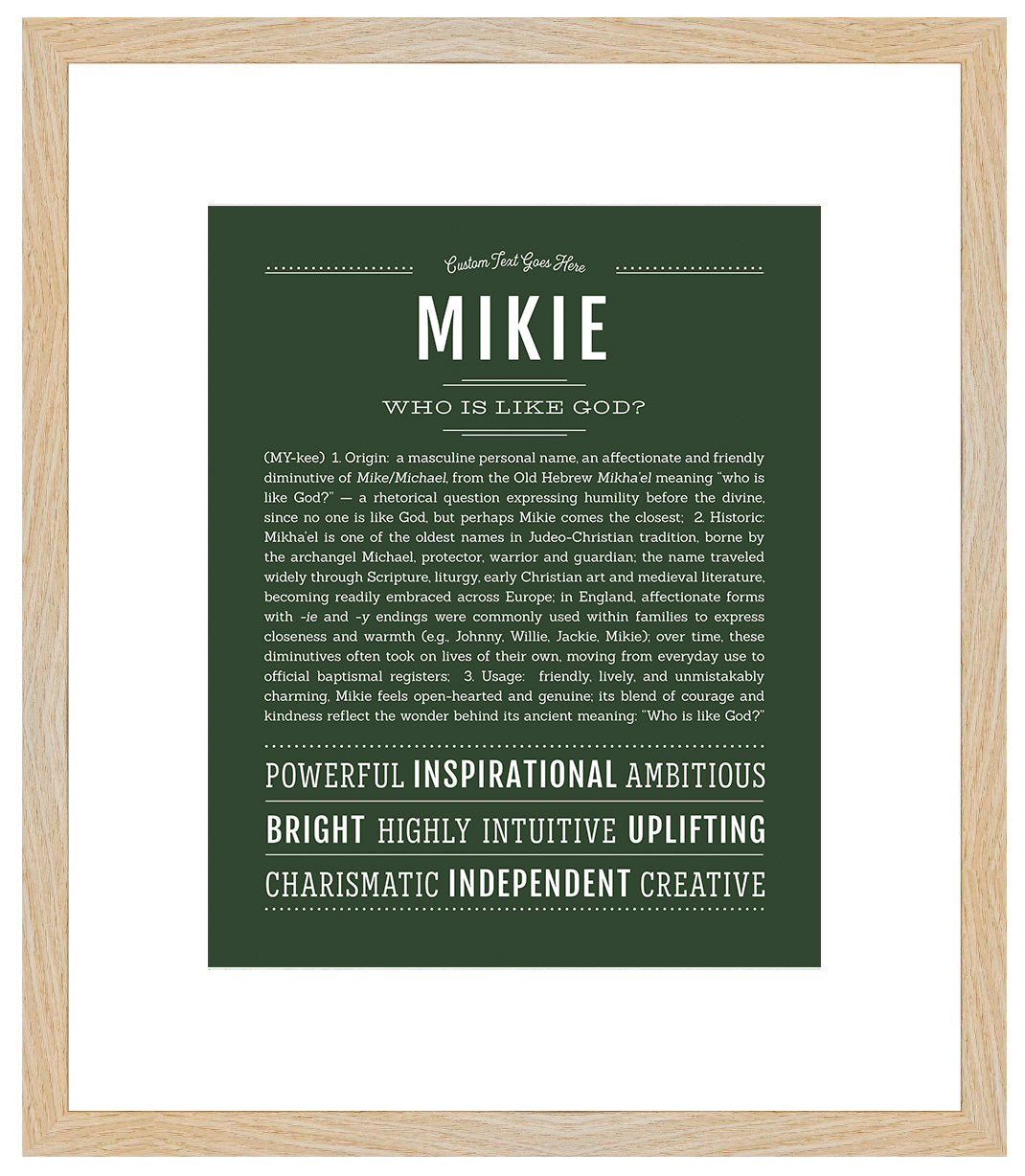 Frame Options | Deep Forest | Maple Frame, Matted