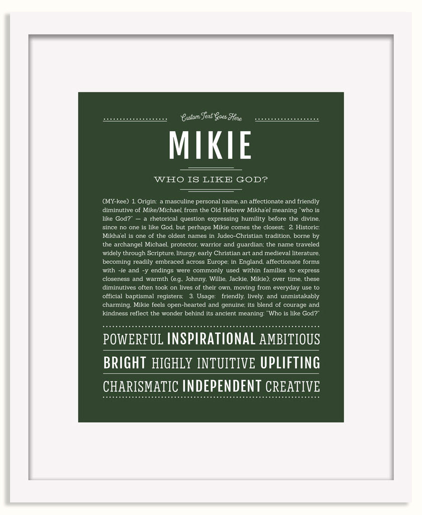 Frame Options | Deep Forest | White Frame, Matted