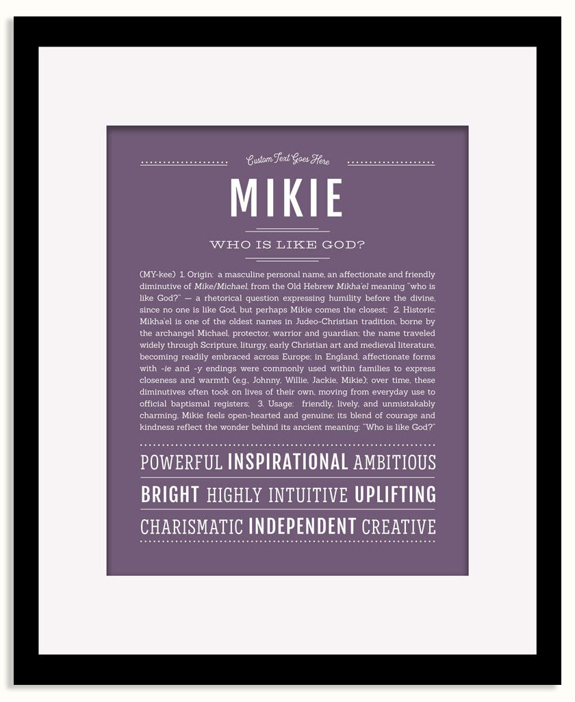 Frame Options | Deep Purple | Black Frame, Matted