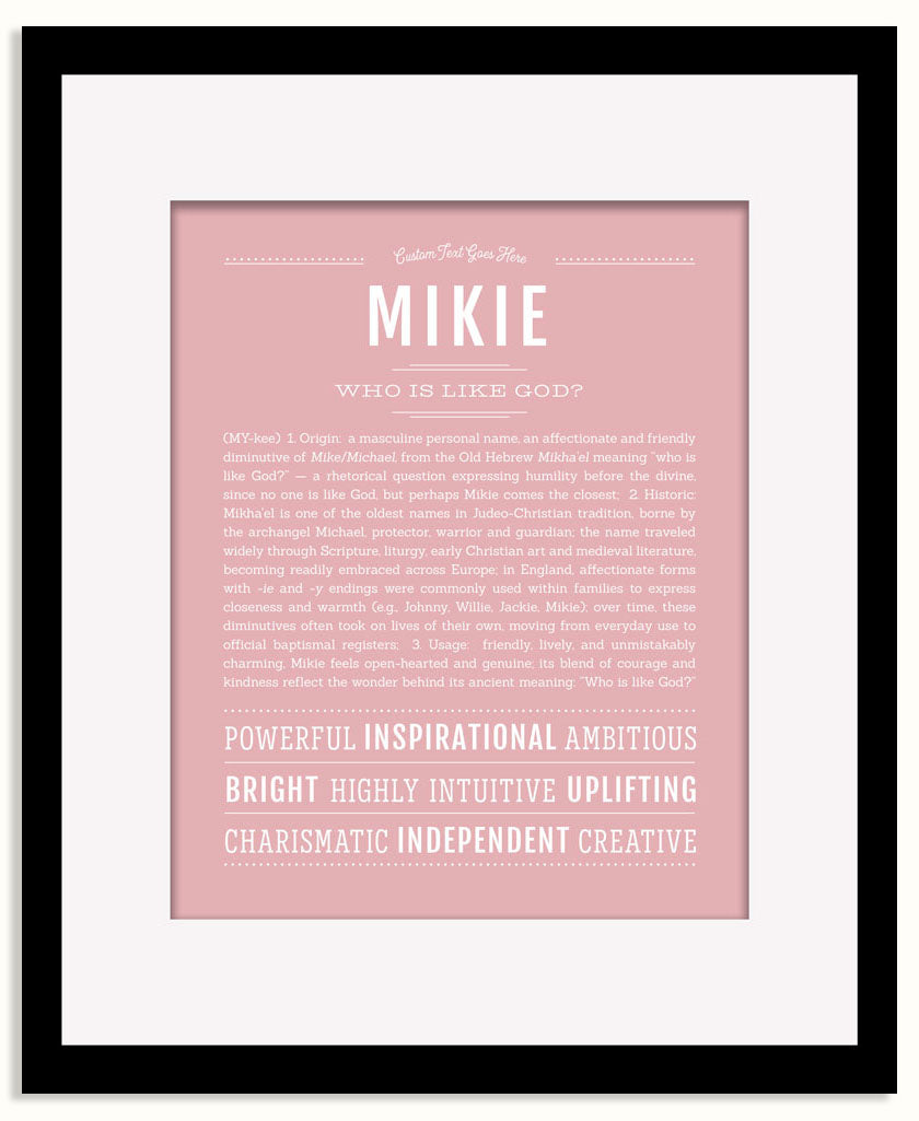 Frame Options | Dusty Rose | Black Frame, Matted