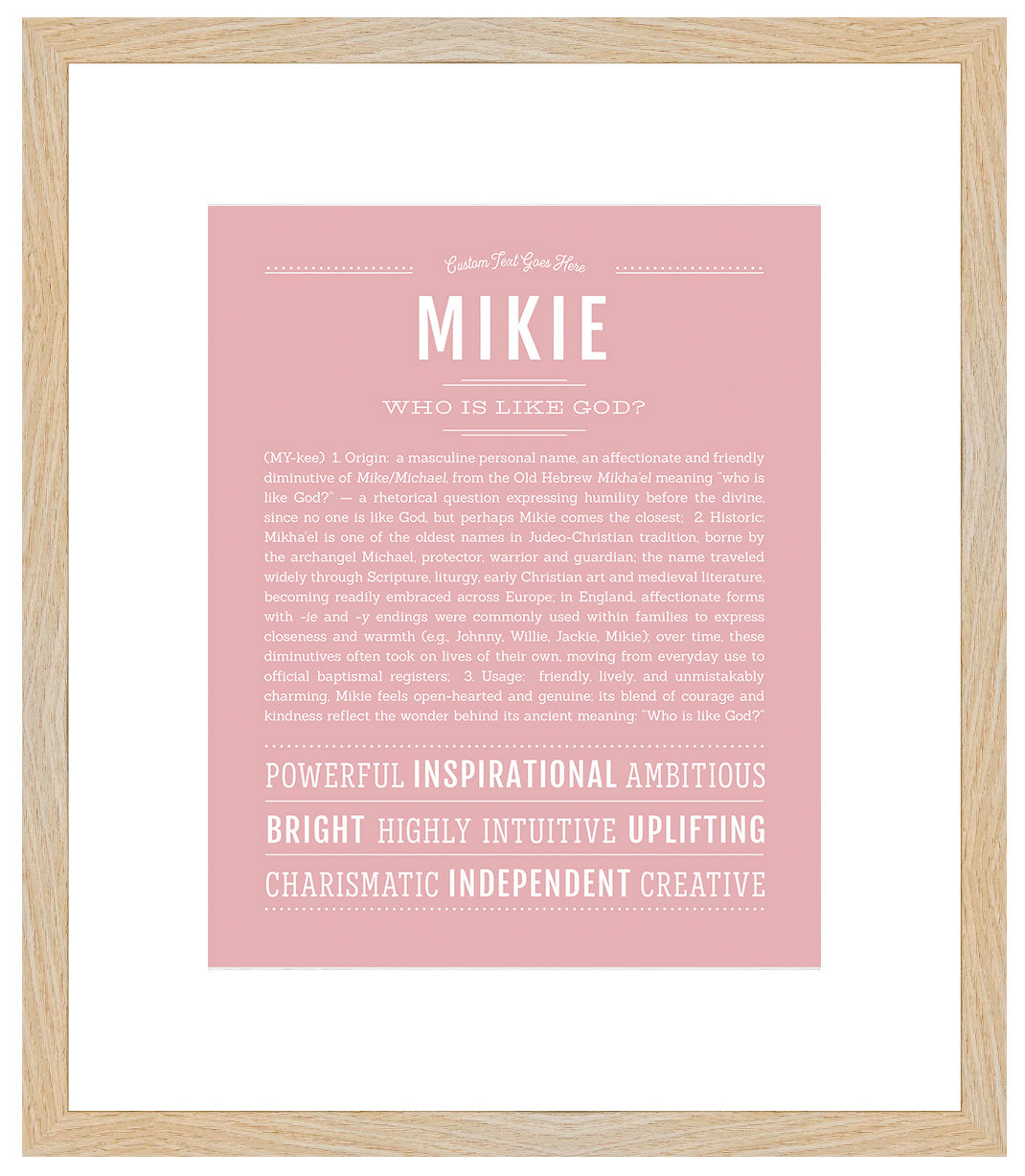 Frame Options | Dusty Rose | Maple Frame, Matted