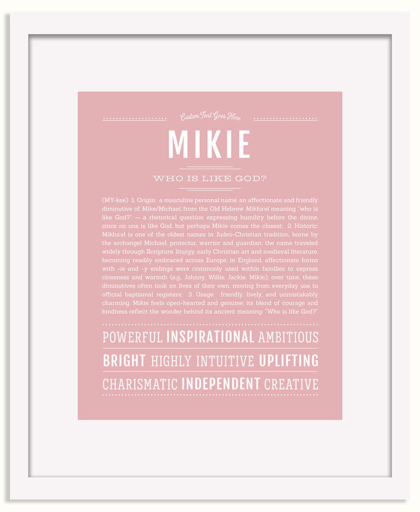 Frame Options | Dusty Rose | White Frame, Matted