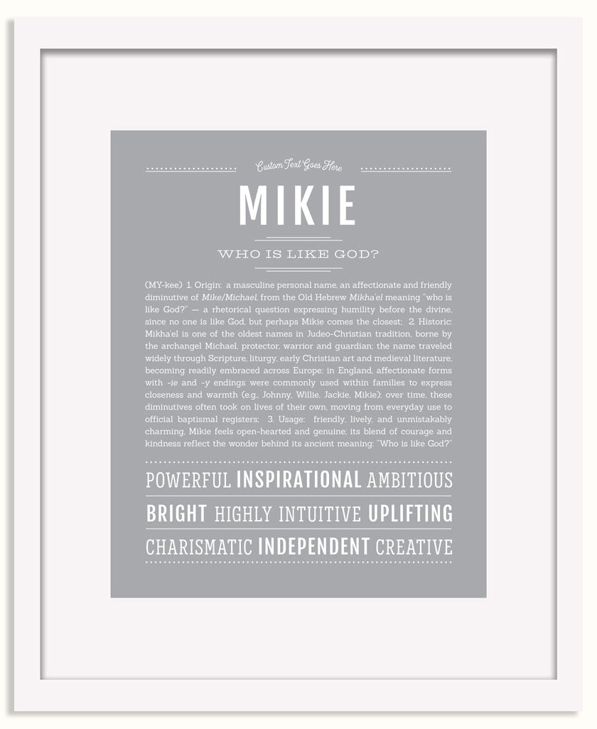 Frame Options | Light Gray | White Frame, Matted
