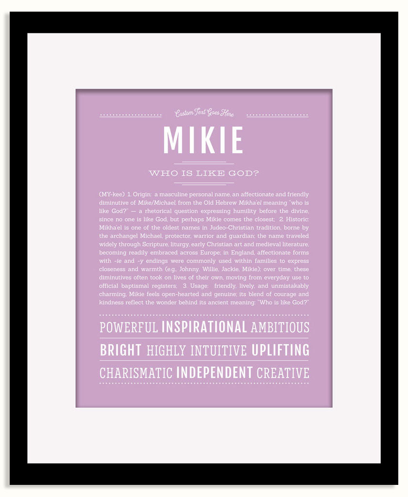 Frame Options | Lilac | Black Frame, Matted