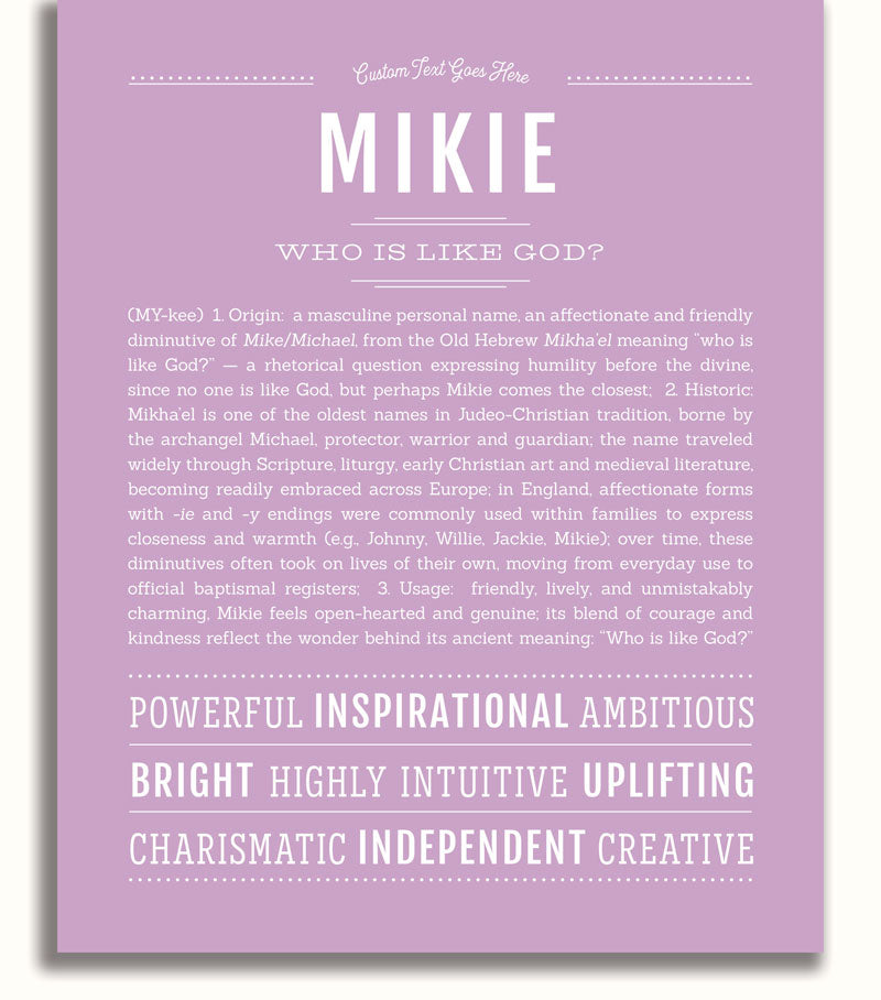 Frame Options | Lilac | No Frame