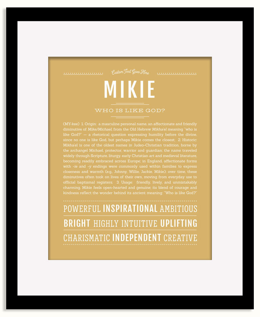 Frame Options | Matte Gold | Black Frame, Matted
