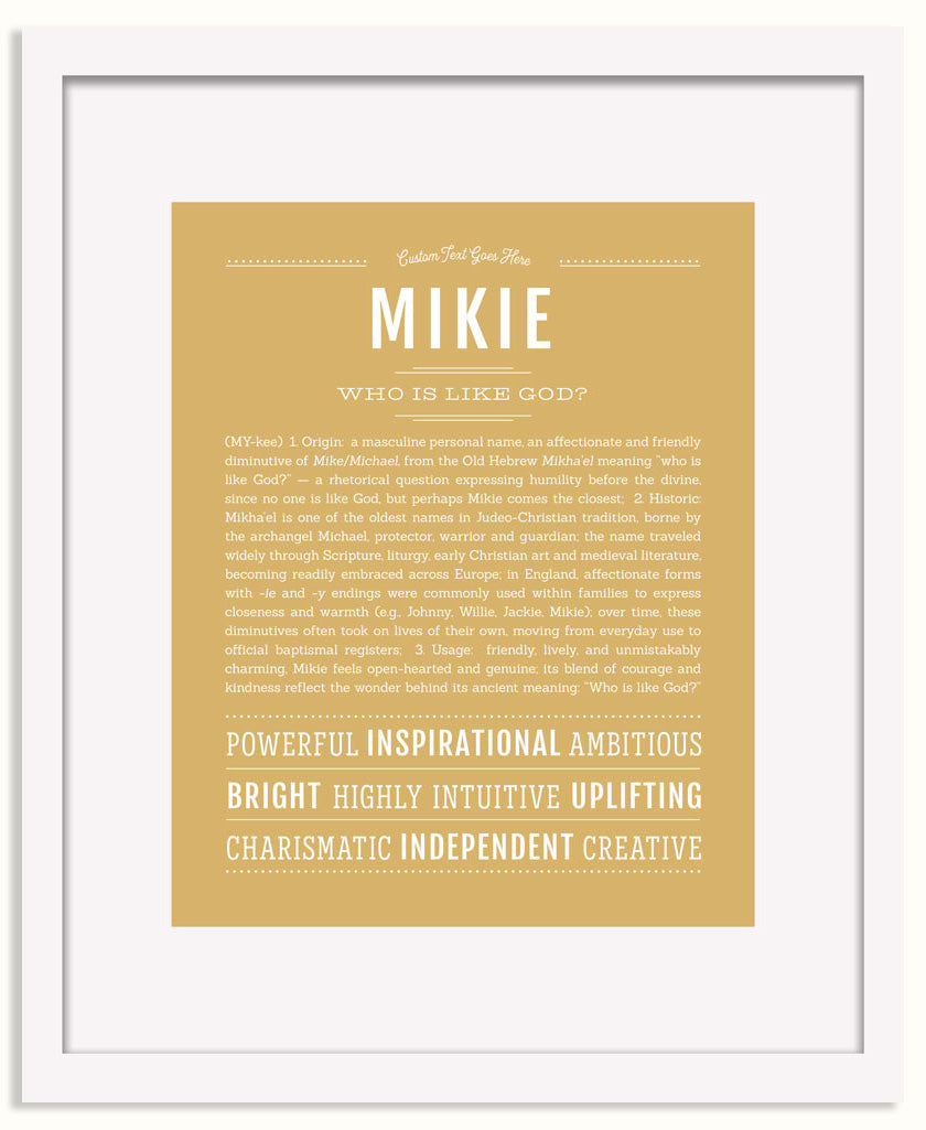 Frame Options | Matte Gold | White Frame, Matted
