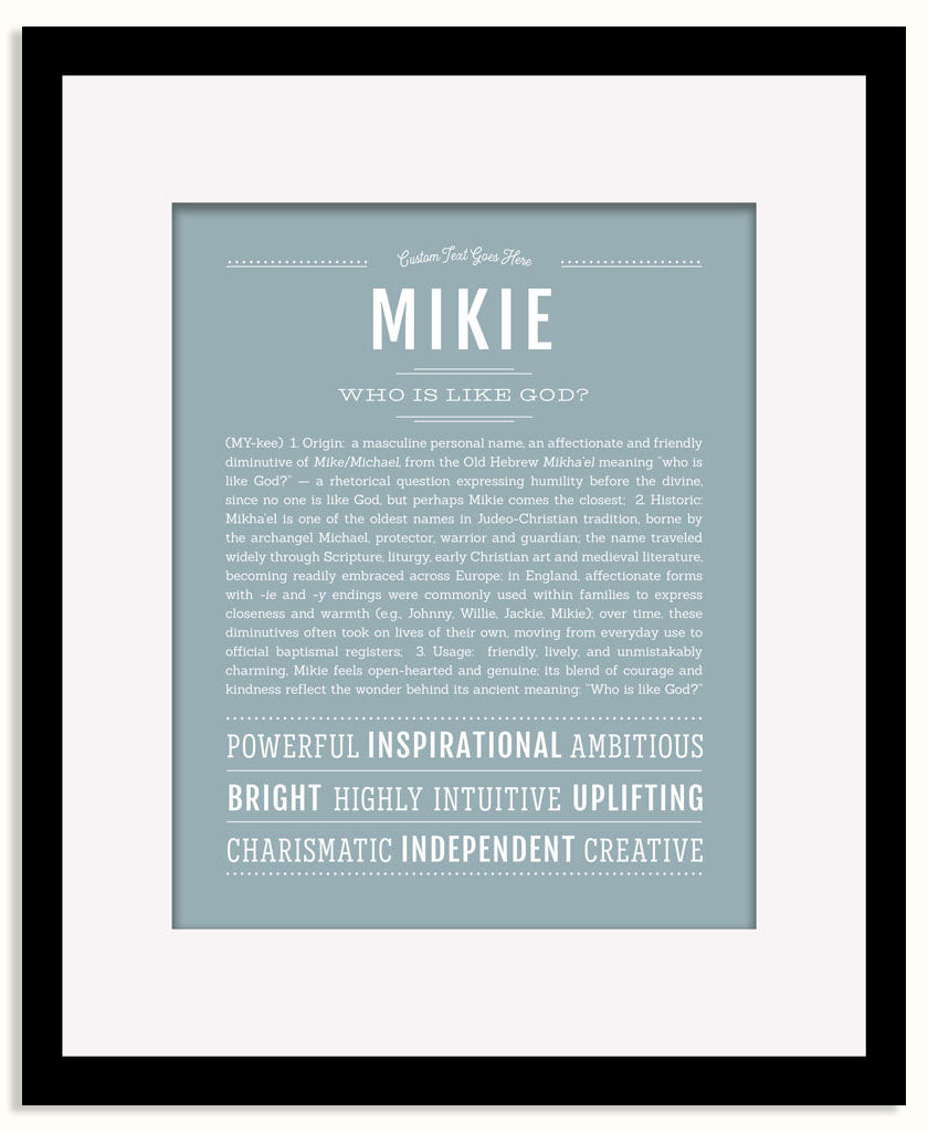 Frame Options | Powder Blue | Black Frame, Matted