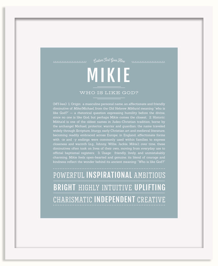 Frame Options | Powder Blue | White Frame, Matted