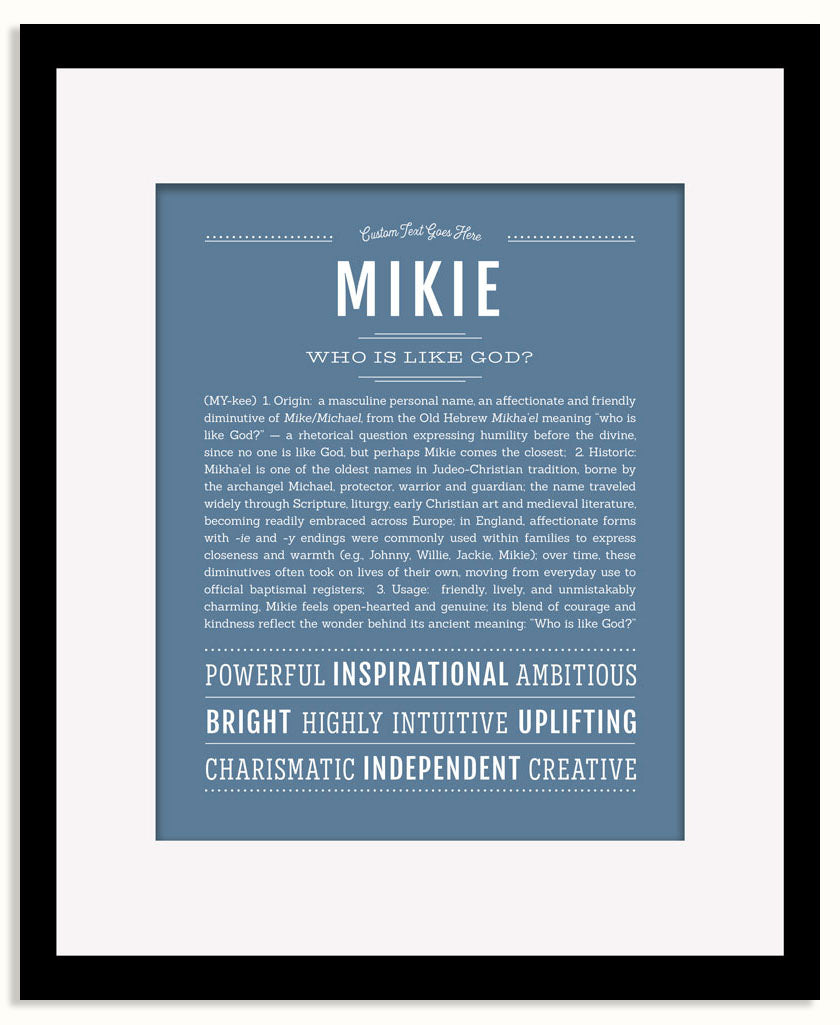 Frame Options | Steele Blue | Black Frame, Matted