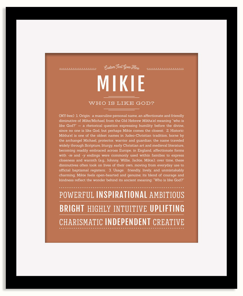 Frame Options | Terra Cotta | Black Frame, Matted