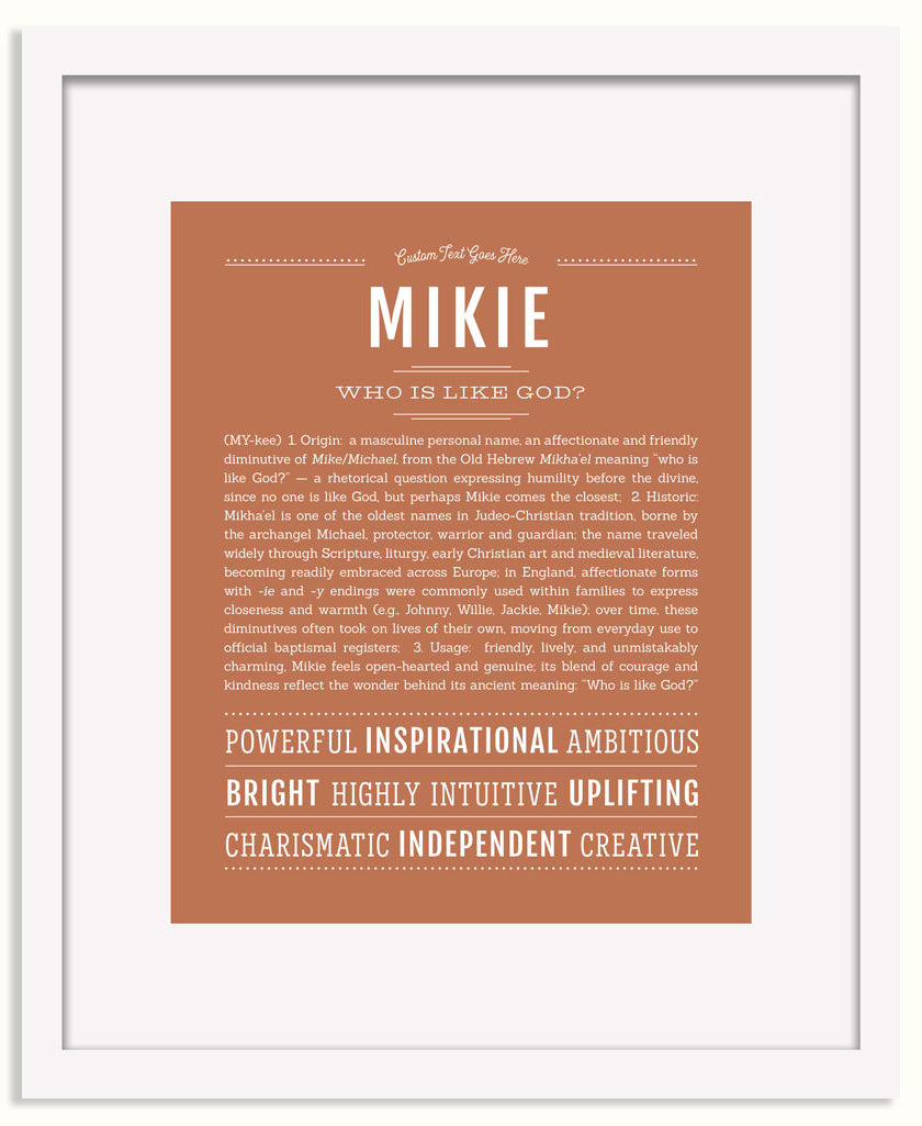 Frame Options | Terra Cotta | White Frame, Matted