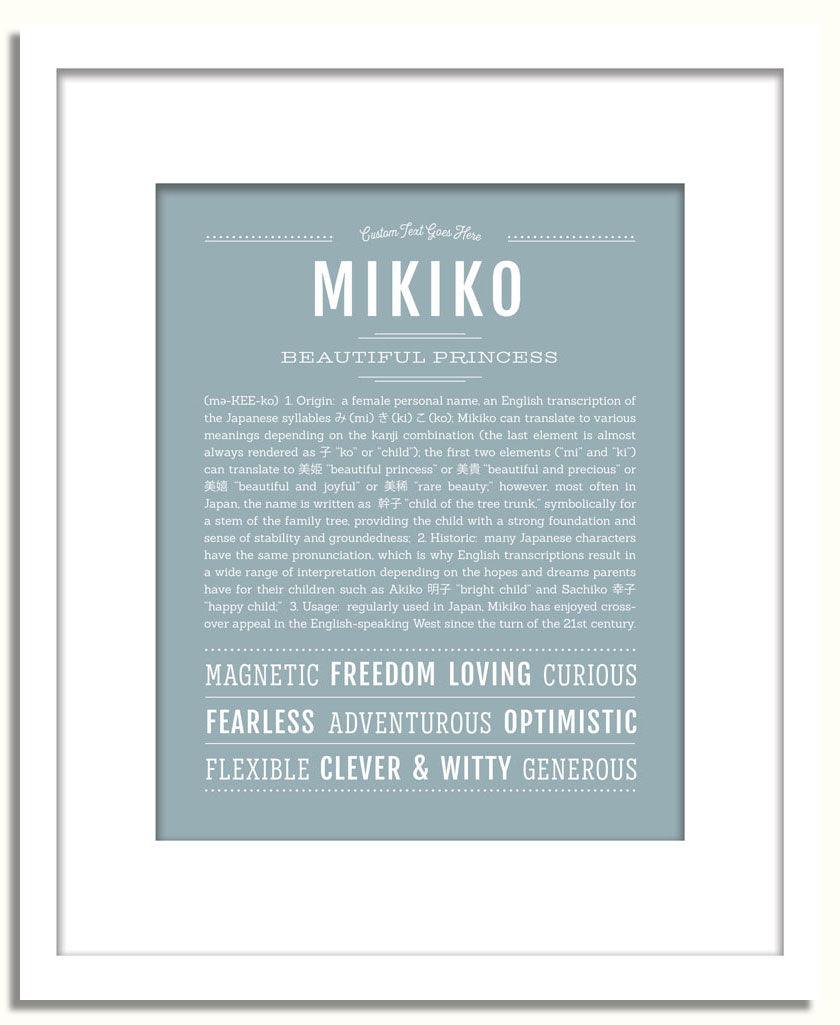 Mikiko Personalized Name Meaning Art Prints – Name Stories