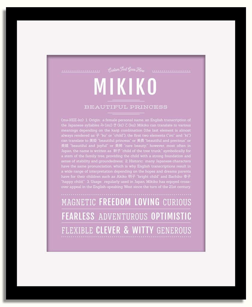 Mikiko Personalized Name Meaning Art Prints – Name Stories