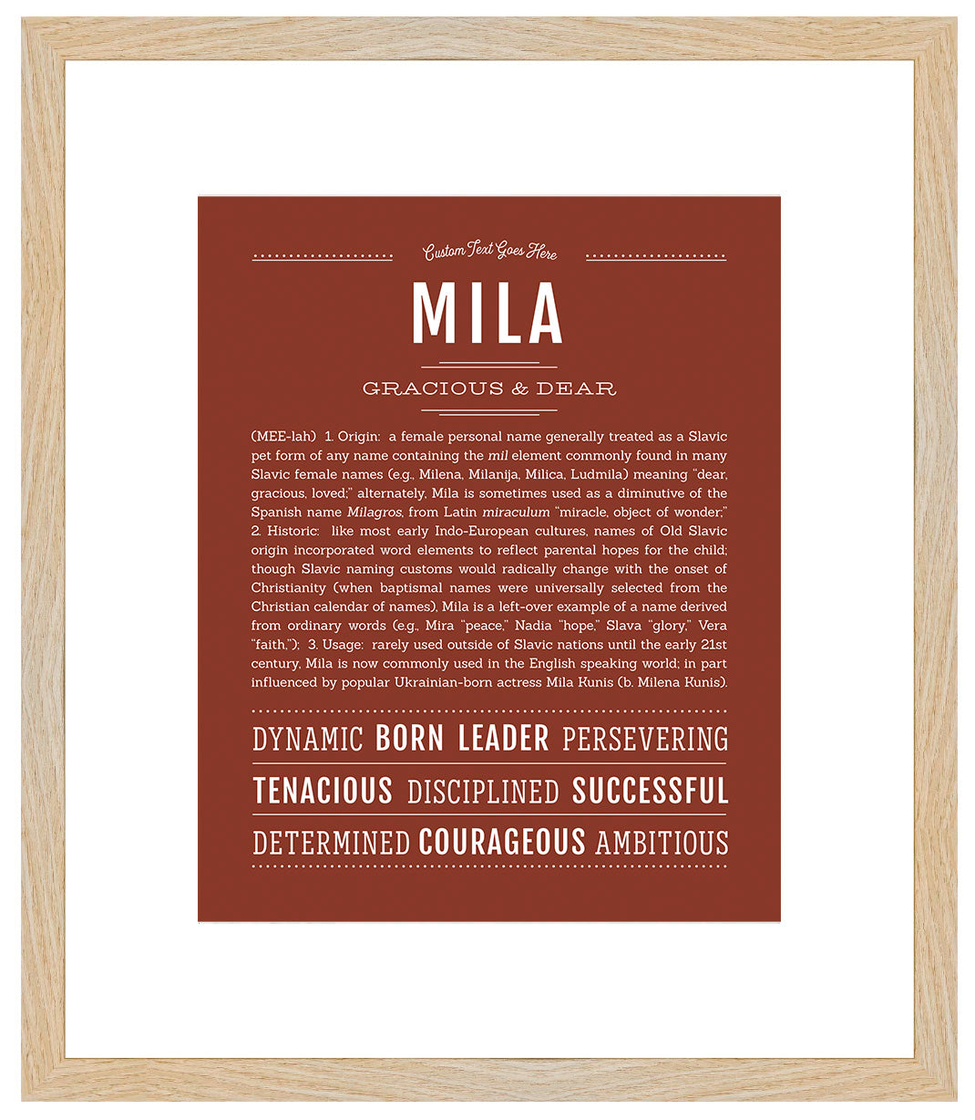 Mila | Name Art Print