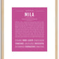 Mila | Name Art Print