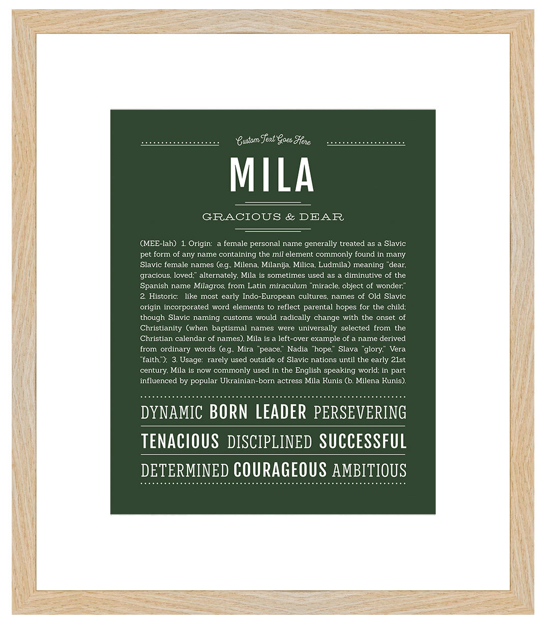 Mila | Name Art Print