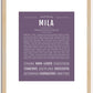 Mila | Name Art Print