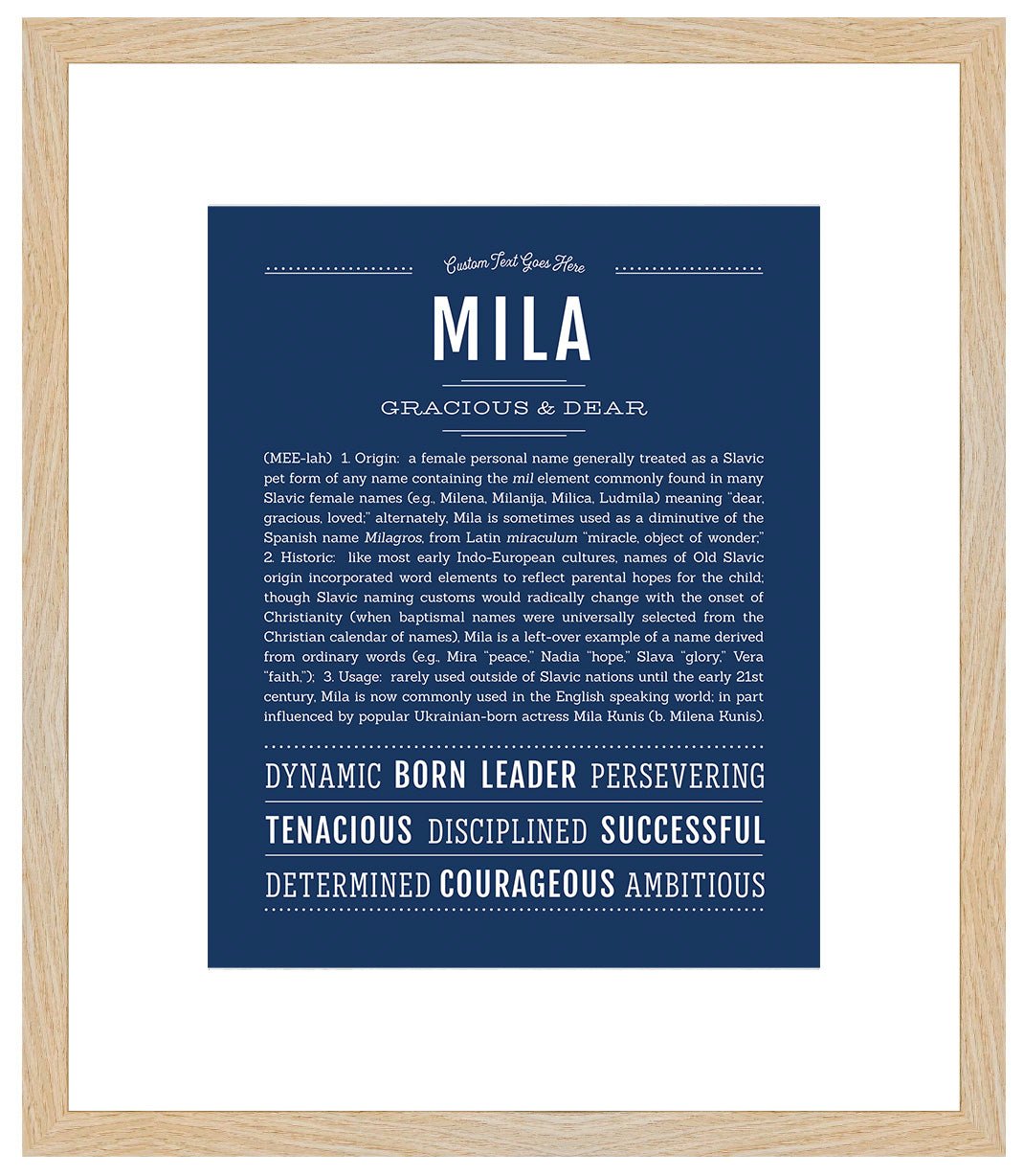 Mila | Name Art Print